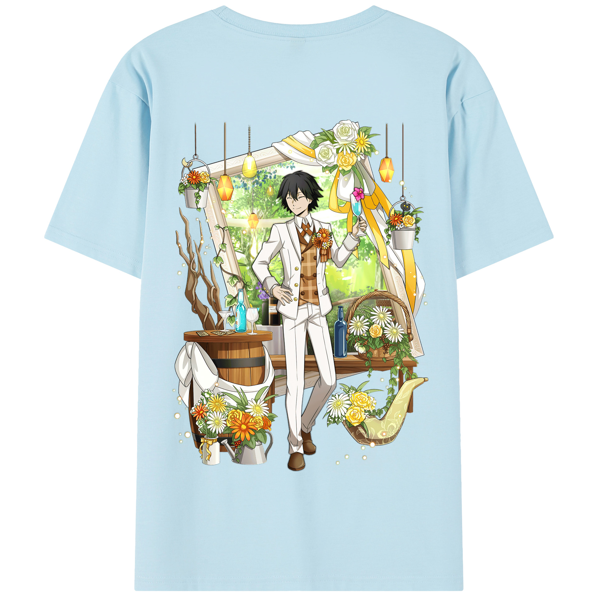（画像用） 文豪ストレイドッグス Bungo Stray Dogs 綿100％半袖Tシャツ（背面プリント）